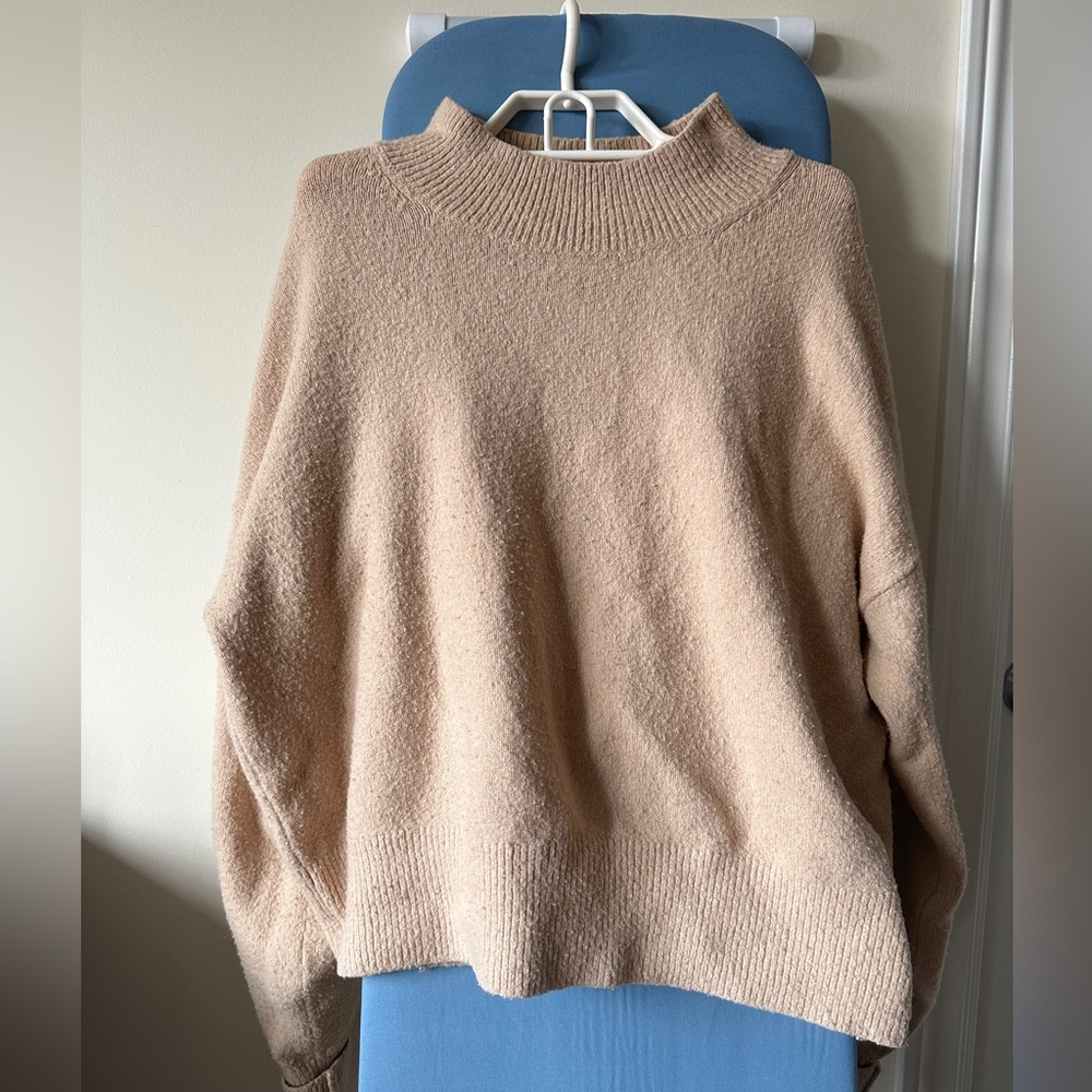 & Other Stories Mock Neck Sweater size L in Beige